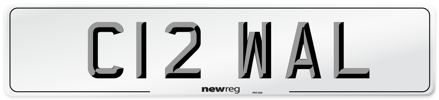 C12 WAL Number Plate from New Reg